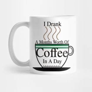 I DRANK A MONTHS WORTH OF COFFEE IN A DAY! HAHAHAHA Mug